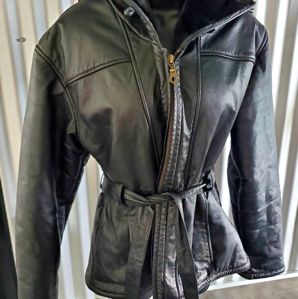 Women's Black Leather Jacket